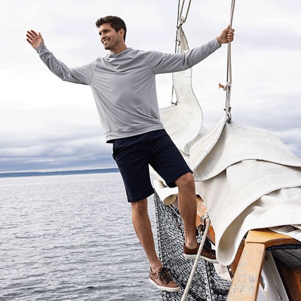 Cutter & Buck Adapt Knit Recycled Mens Heathered Hooded Pullover Thumbnail